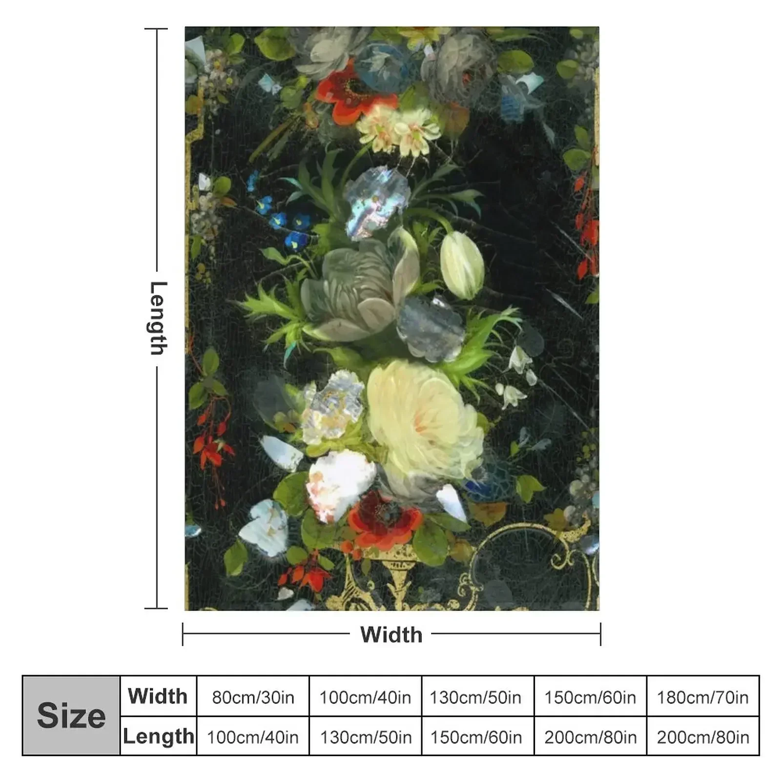Victorian Flowers Inlaid Mother Of Pearl Throw Blanket Beautifuls Giant Sofa Luxury St Loose Flannels Decoratives Blankets