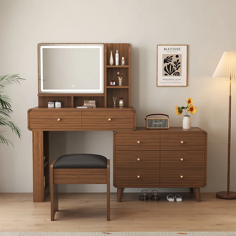 

Mid Century Design Vanity Table With Mirror Premium Elegant Nordic Vanity Table French Modern Coiffeuse De Chambre Furniture