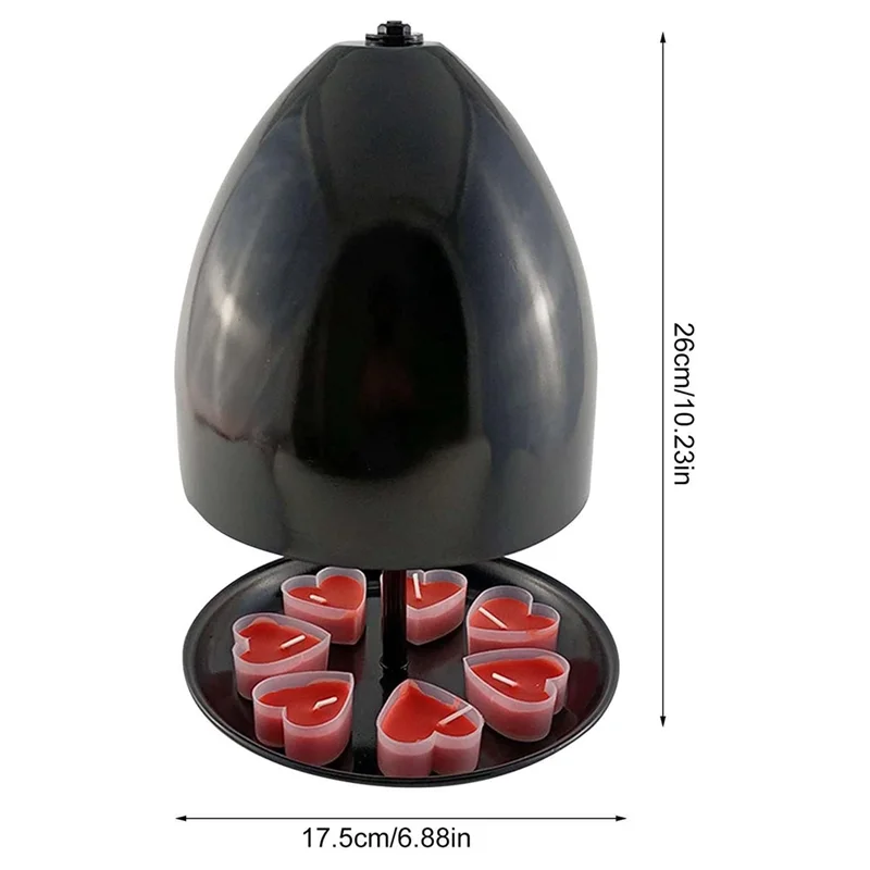 AF89-Tea Light Riscaldatore a candela Metallo Nero Tea Light Candela Riscaldatore per stanza Calore Tea Light Stufa per Home Office