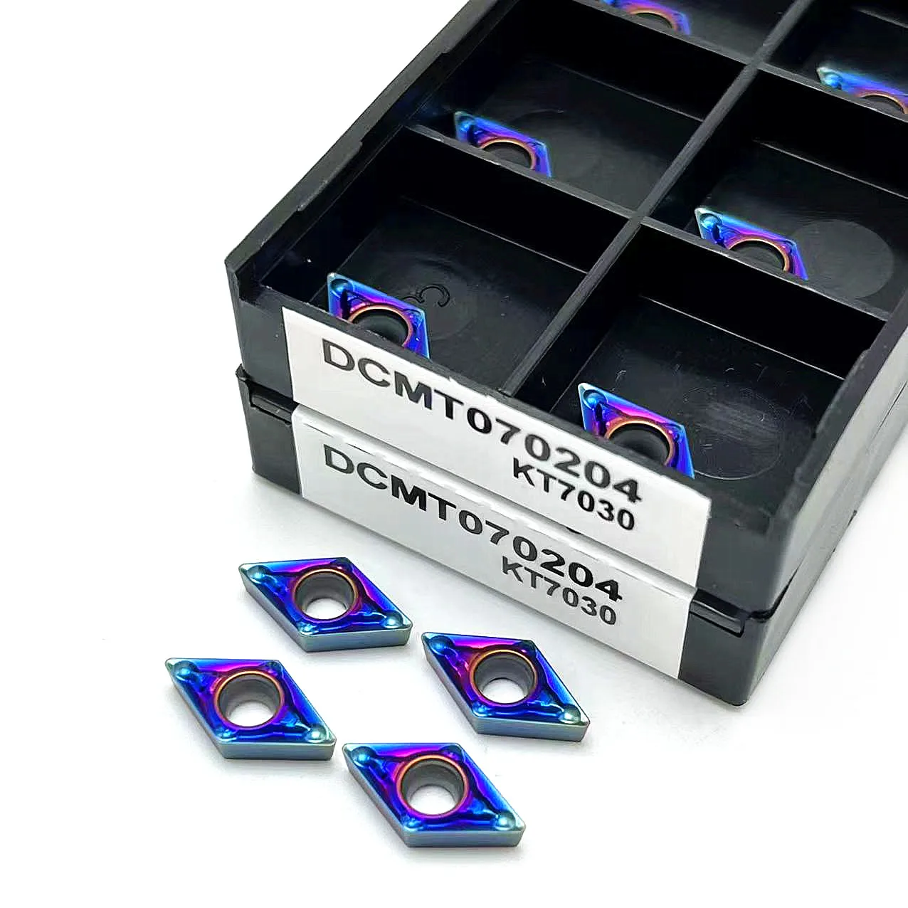 10pcs Nano blue tool DCMT070204 KT7030 utensile per tornitura interna inserto in metallo duro CNC DCMT 070204 lama per tornio lama per tornio