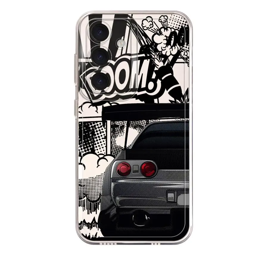 JDM الرياضة سيارة واضح لينة الحال بالنسبة لسامسونج غالاكسي A53 A50 A03 A55 A54 A56 A52 A31 A02 A50 A51 A73 A06 A71 A04 A72 A05