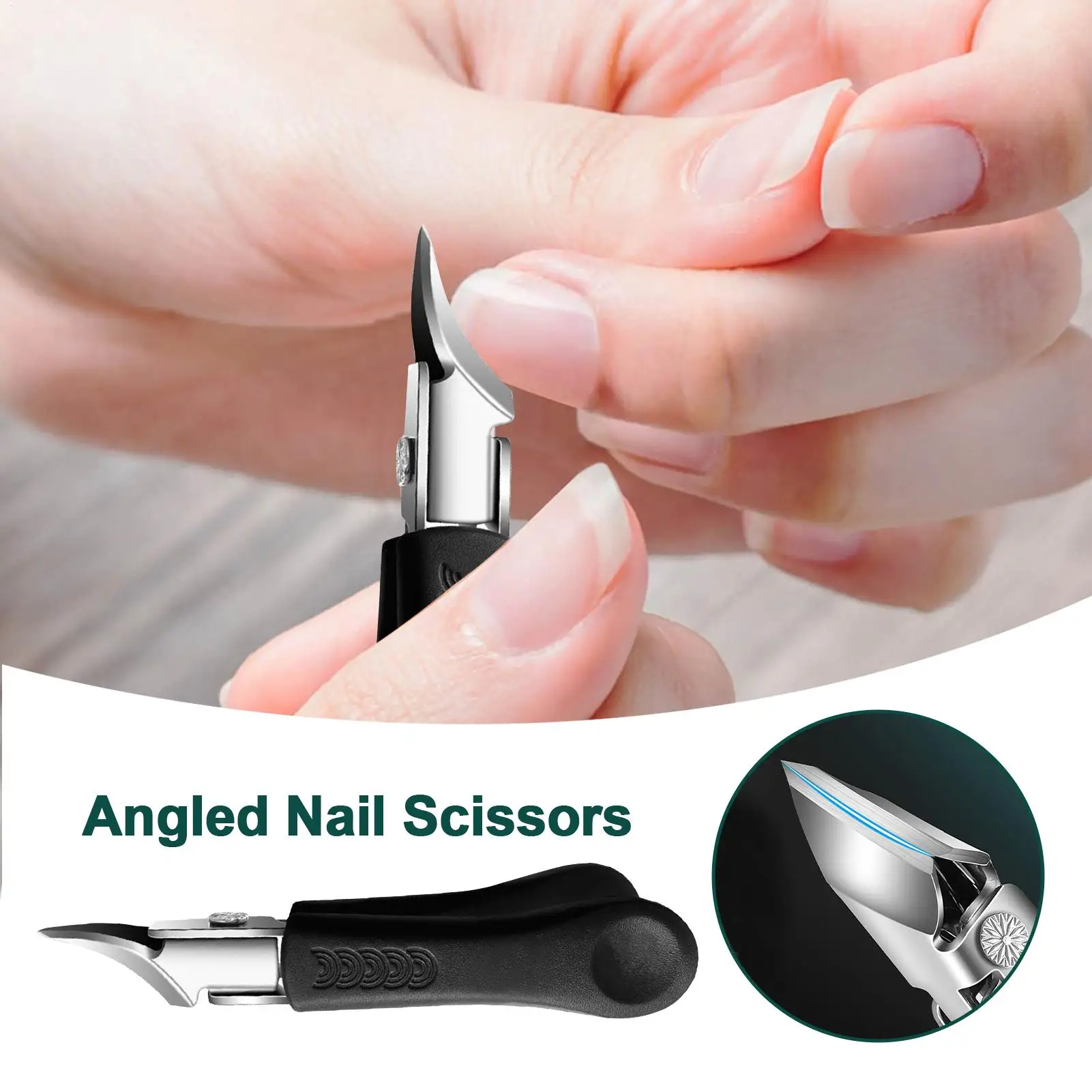 

Изогнутые кусачки для ногтей, кусачки для вросших ногтей, инструменты для обрезки широких челюстей для женщин, ежедневное обслуживание, личный уход, косметические салоны