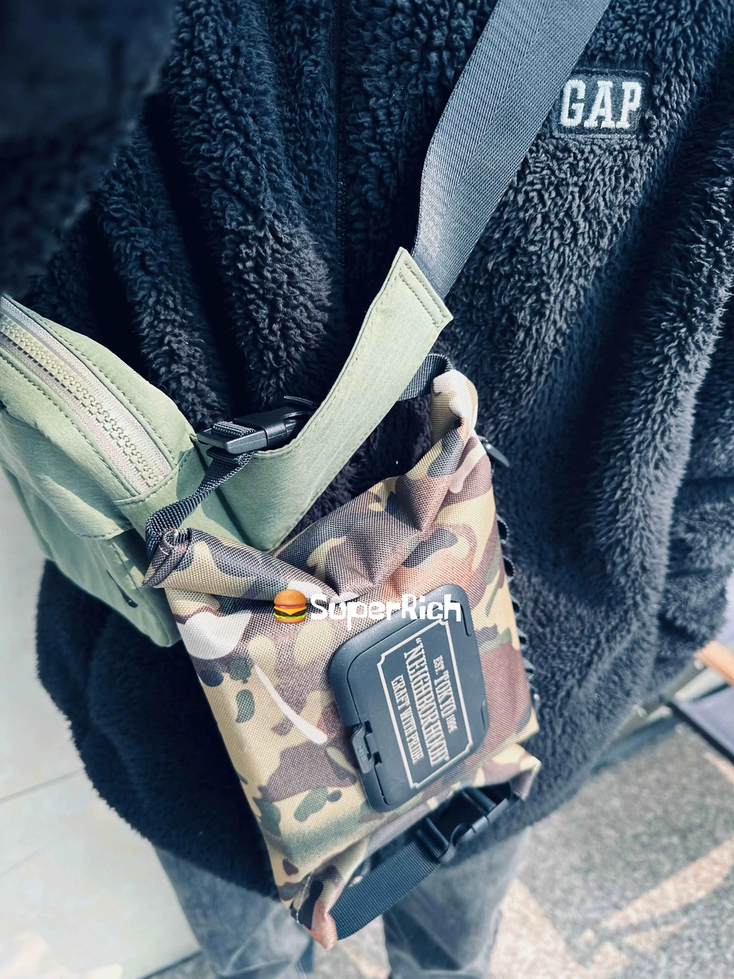 Nbhd Heihuafeng-Bolsa De Toalla Papel Portátil Para Acampar Al Aire Libre,  Húmeda, Camuflaje Militar, Bolsa C