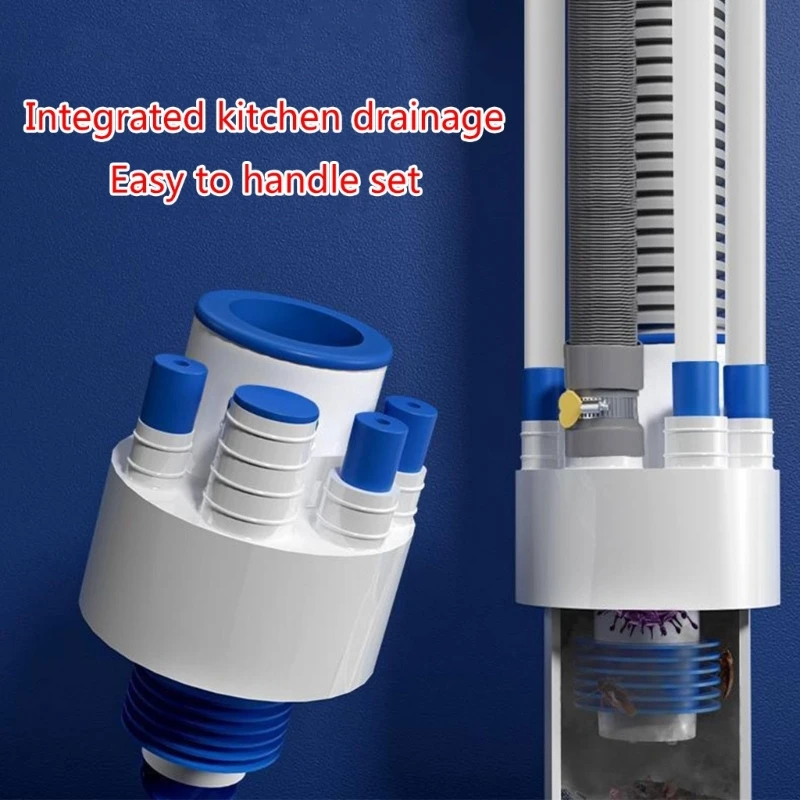 Bathroom Kitchen Floor Drain Anti-odor Floor Drain Three-in-One Drain Under The Water Pipe Shower Backflow Preventer