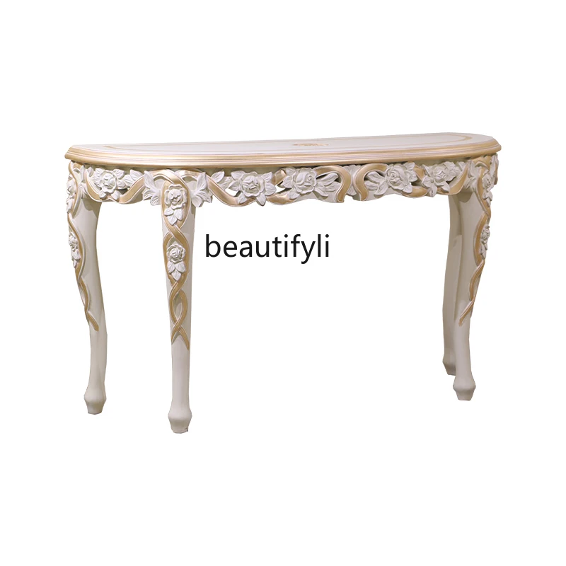 

European-Style Solid Wood Dressing Stool Master Bedroom Shoe Changing Stool Villa Makeup Bedroom Stool Solid Wood Furniture