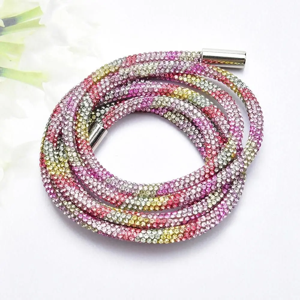 

Hoodie Trouser Sweatpant Replacement Accessories Diamond Rope Rhinestone Drawstring Bright Crystal String Shiny Round Cord
