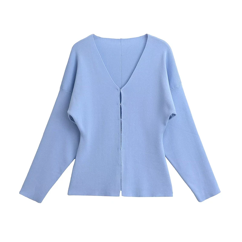 YENKYE-Cardigan en tricot à manches longues et col en V pour femme, taille couvertes, nouveau manteau