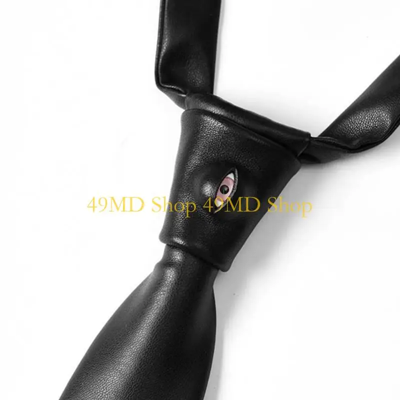 49MD Soft Leather Necktie Comfortable Sophisticated Outfits For Evening Event