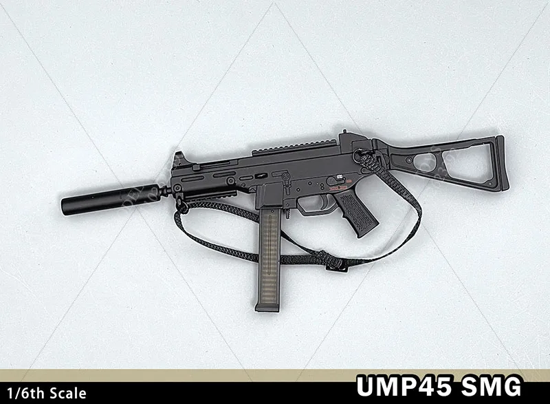 1/6 Scale Soldiers Weapon UMP45 SMG LMG 5.56 Machine Gun SR-25 Mod.0 Sniper Rifle Fit 12-inches Action Figure Model Toys