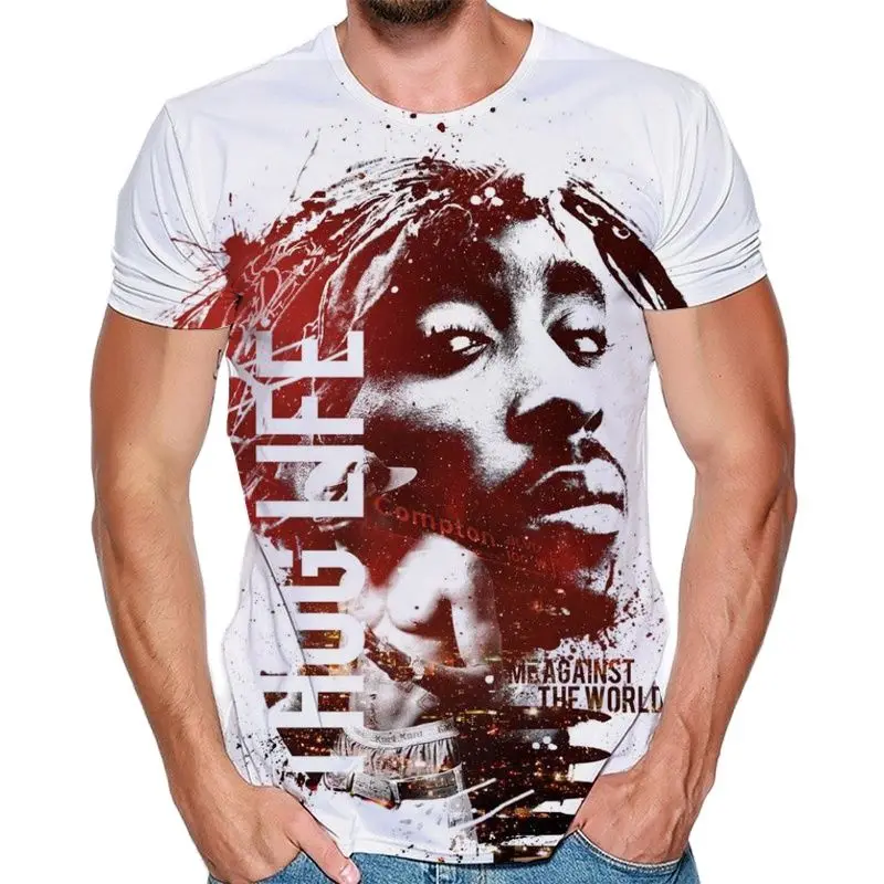 New 3D Print 2pac  Causal Clothing  Fashion Men Women T-shirt Plus Size S-7XL Four Seasons Casual Oversized Graphic TShirts