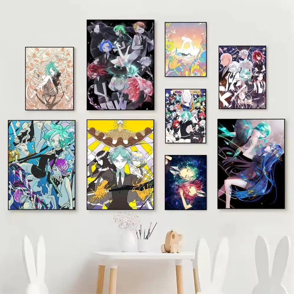 Japanese Anime L-Land of the L-Lustrous Posters Self Adhesive Waterproof Ideal For Living Room Bedroom Bar Decoration