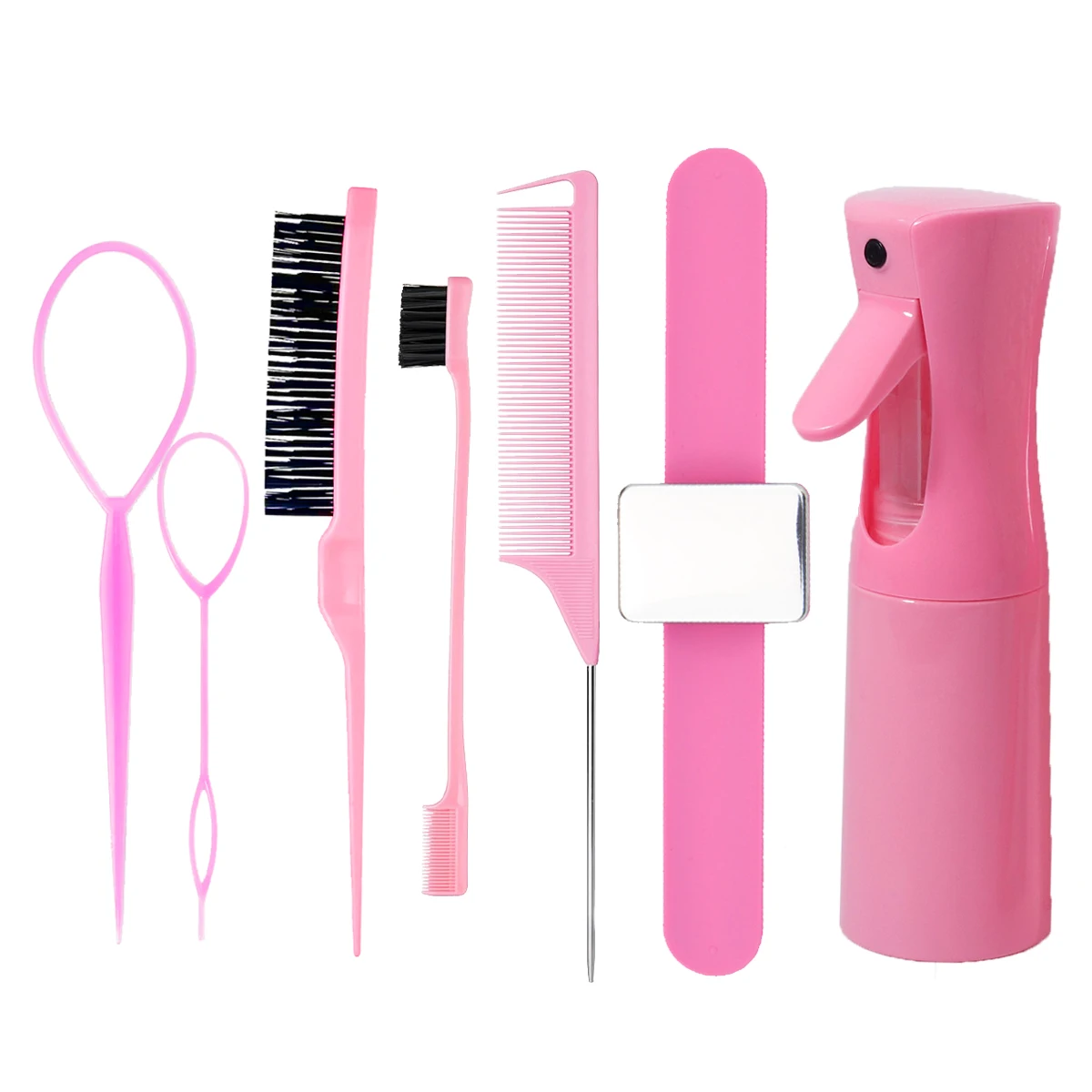 طقم أدوات صالون مكون من 7 قطع مع حزام معصم مغناطيسي وزجاجة رذاذ وحلقة جديلة الشعر ومشط خاص للشعر المستعار الحقيقي #2