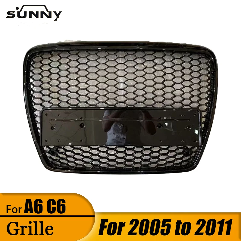 

Suitable for 2005-2011 Audi A6 center mesh retrofit RS6 honeycomb no mark center mesh C6 RS6 mesh grille
