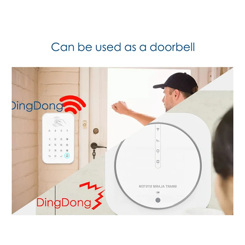 Y23A-Graffiti Allarme antifurto Intelligente WIFI + GSM Sistema di allarme a doppia rete Multifunzione domestico come mostrato Host di allarme senza schermo