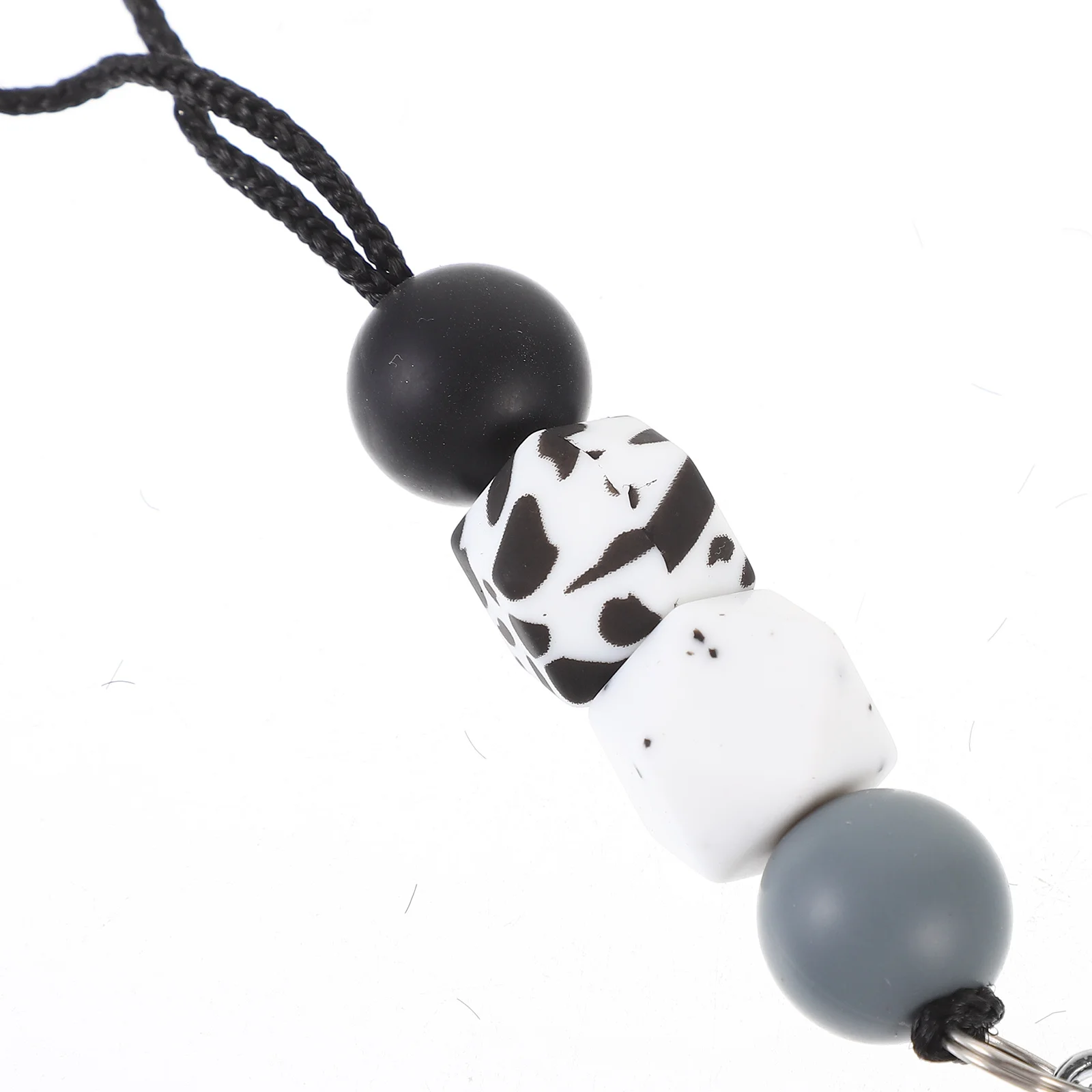 

Silicone Retractable Badge Holder Beaded Design For Id Card Key Chain Work Nurse Office Hospital Teachers Portable Name Tag