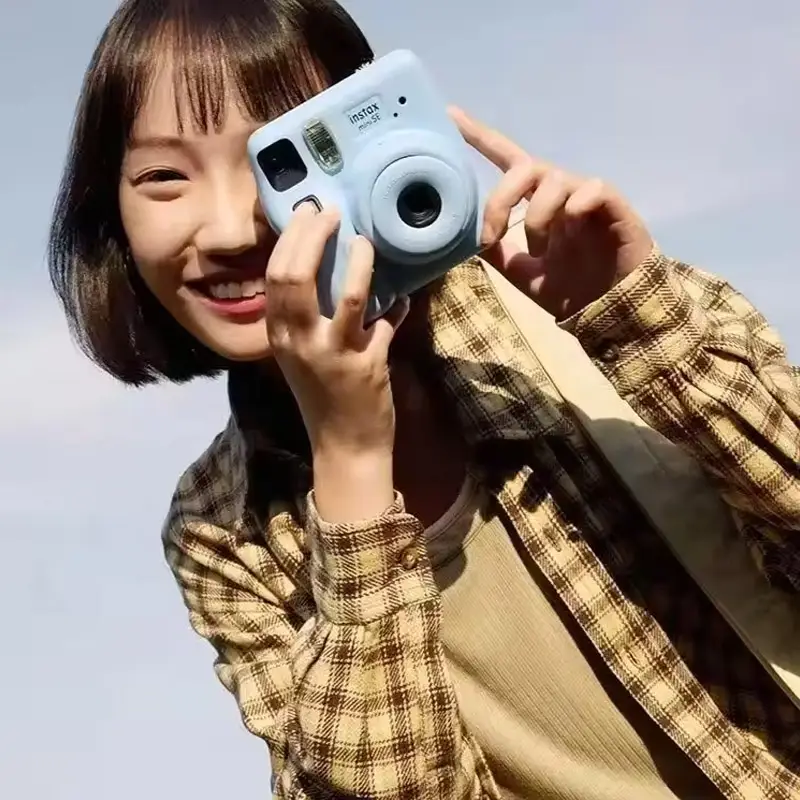 Fujifilm Instax Mini SE Mini 7+ Instant Camera Film Cam Auto-focusing Wrist Strap Birthday for Girl New Year Festival Gift as - 4