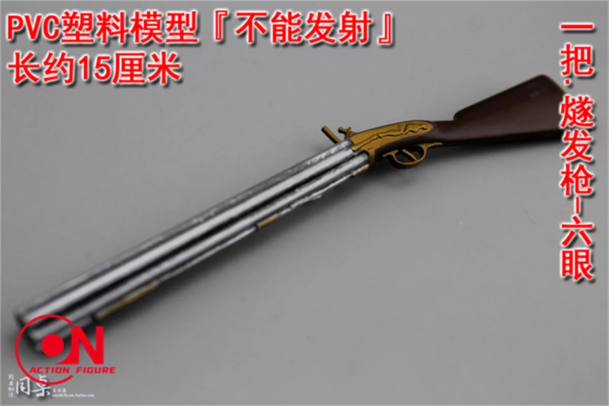 Escala 1/6 pvc flintlock idade média arma modelo acessórios de cena modelo caber 12 ''soldado figura de ação corpo bonecas
