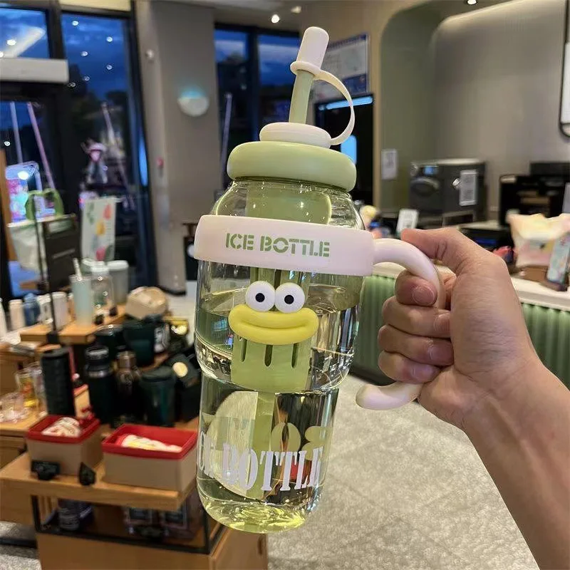 Large Capacity Cute Aesthetic Straw Sports Water Cup Portable for Women Summer Home Outdoor Travel Gym Drink - view 5