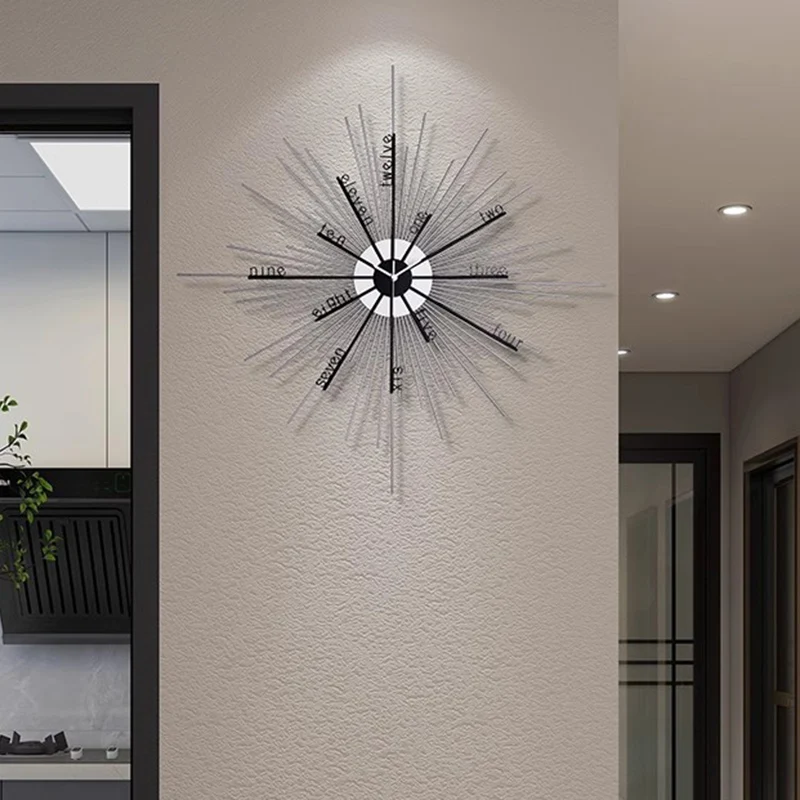 Interior Aesthetic Clock Wall Bathroom Design Xenomorph Creative Fashion Simple Korean Wall Clock Silent Reloj Pared Home Design