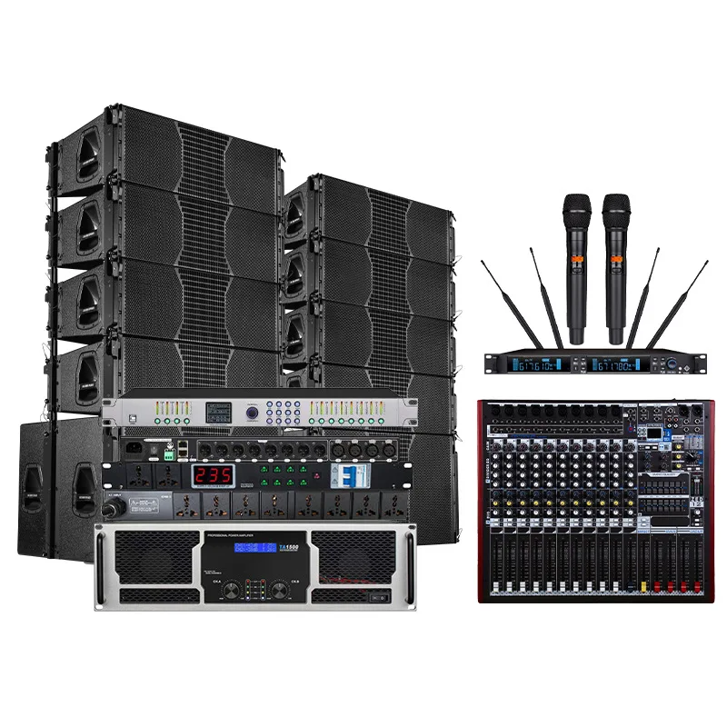

Dual 10-inch 4 + 2 three-point frequency linear array audio set, remote outdoor medium and large high-end perform