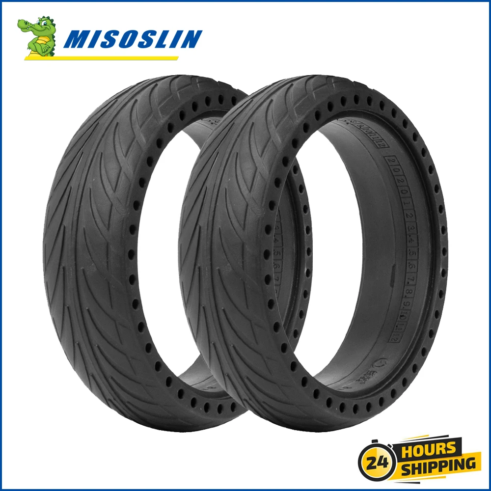 8x2.125 Solid Tire 8 Inch Tubeless Wheel Honeycomb Shock Absoption Anti-Skip Tyre for Ninebot ES1 ES2 ES3 ES4 Electric Scooter