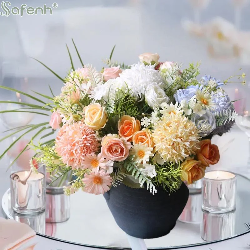 

1 шт., искусственный цветок, свадебное украшение для дома, спальни, свадебный букет, ваза для гортензий на открытом воздухе