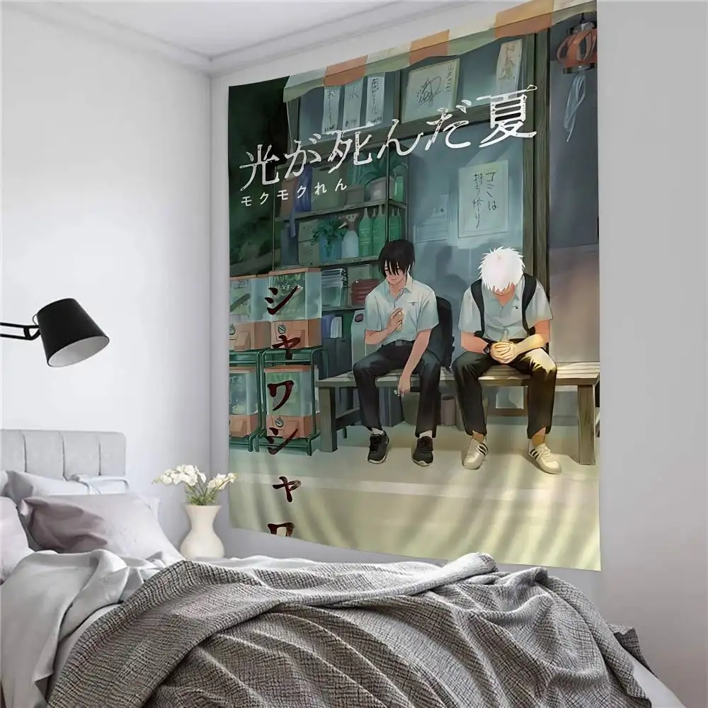 

Популярный аниме-гобелен «Лето, когда Хикару умер», в стиле бохо, с мандалой, для декора дома