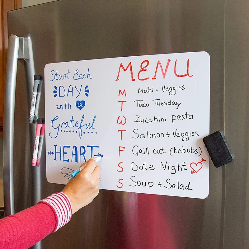 A3 A4 A5 Magnetisch Droog Wisbord Koelkastmagneet Marker WhiteBoard Vel Keuken Uitwisbare Flexibele Koelkast Memo Boodschappenlijst