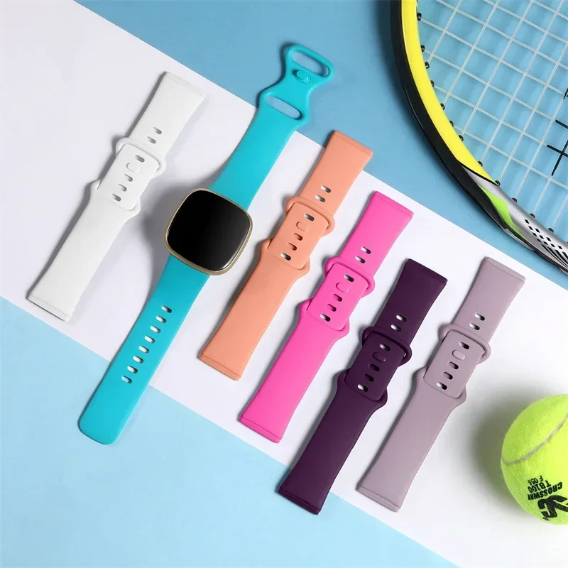 سوار ساعة سيليكون لساعة Fitbit Versa 3 ، حزام ساعة ذكية ناعم ، سوار رياضي Correa ، إكسسوارات سوار ساعة Fitbit Sense Versa3