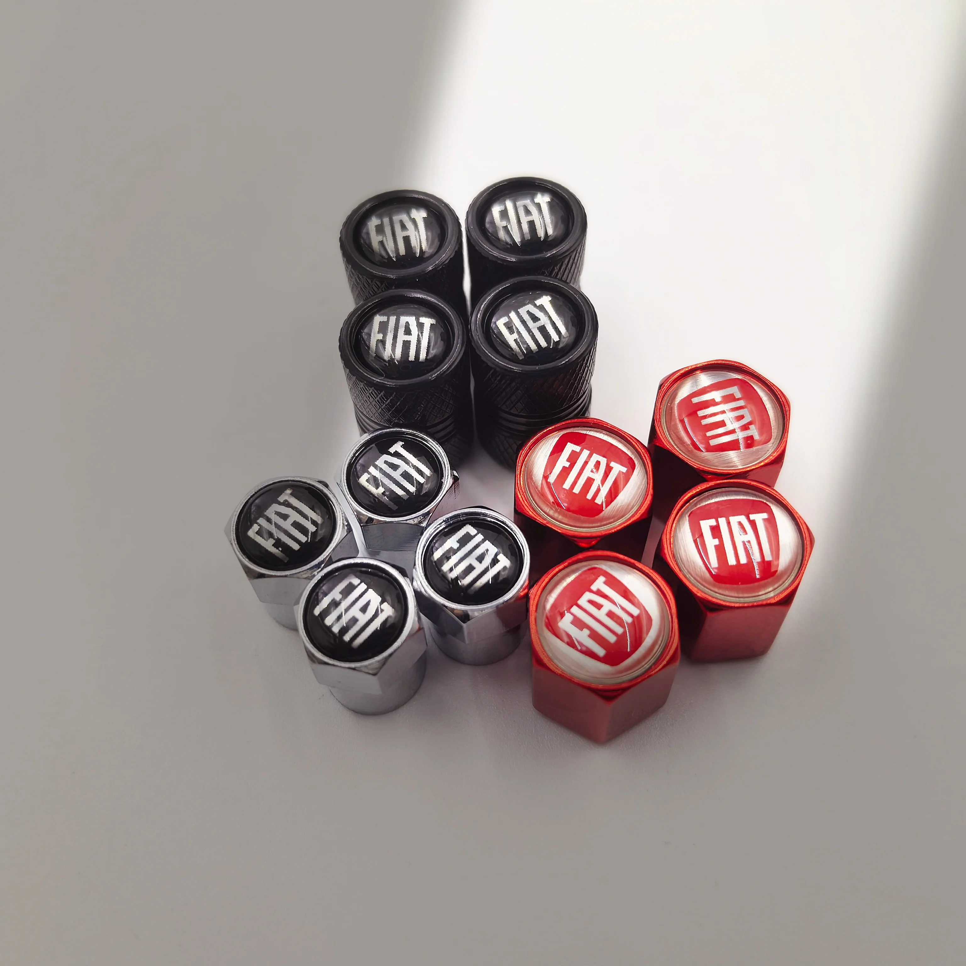 4pcs FIAT ForFord Tire Valve Cap Dustproof  Wheel Stem Tyre Tire Wheel Stem Air Valve Dust Cap Cover Car Tire Valve Stems Cap