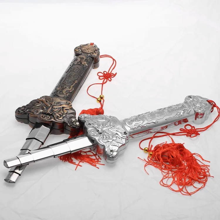 

70cm Stainless Steel Retractable Sword Chinese Kungfu Taichi Taiji jian Physical Exercise Wushu Performance Cosplay Props