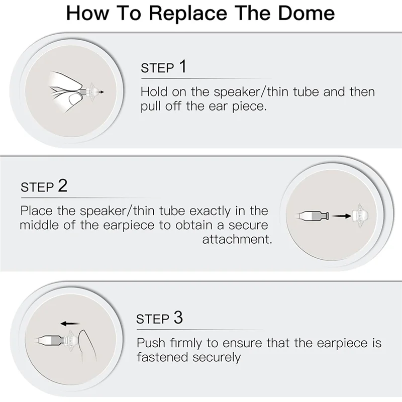 30 Packs Hearing Aid Domes Open For Oticon Hearing Aid Domes Middle Size Compatible Phonak Marvel & Paradise RIC BTE-A68E