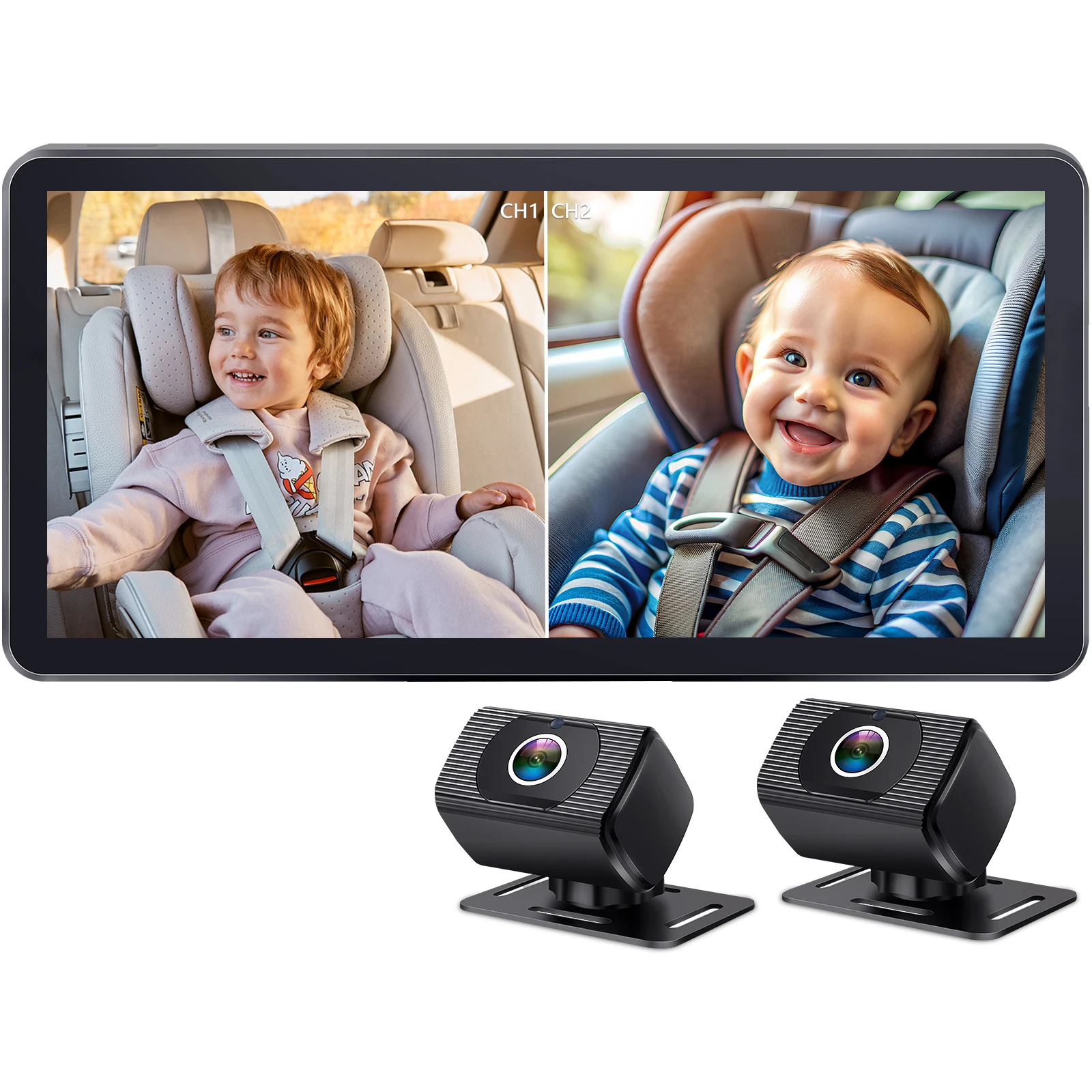 moniteur-bebe-animal-de-compagnie-69-pouces-1080p-alimentation-usb-oriente-vers-l'arriere-installation-facile-pour-2-enfants