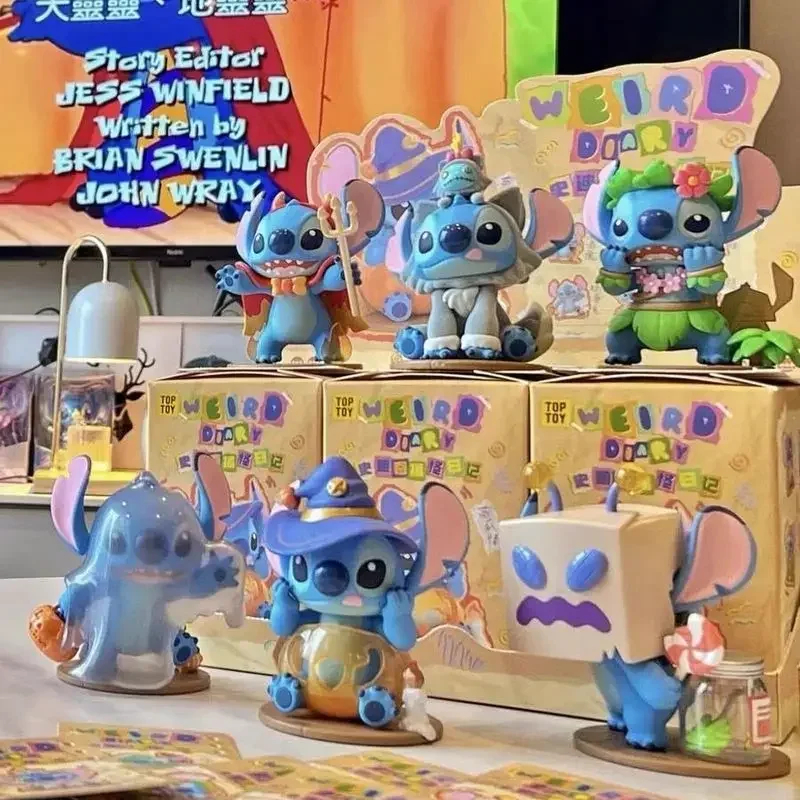 Disney-Stitch Blind Box, Funny Diary Series Figure, Anime Rick Model, Décoration, Collection Toys, Cadeau de Noël, Original