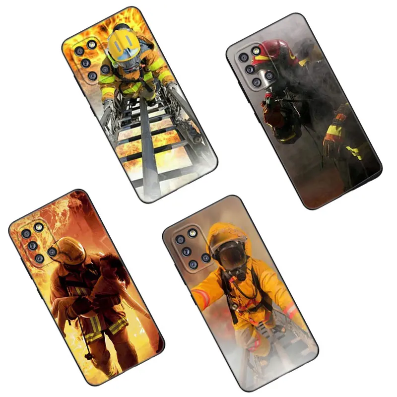 Firefighter Heroes Fireman Phone Case For Samsung Galaxy A01 A03 Core A04 E A02 A05 A10 A20 A21 A30 A50 S A6 A8 + A7 Black Cover