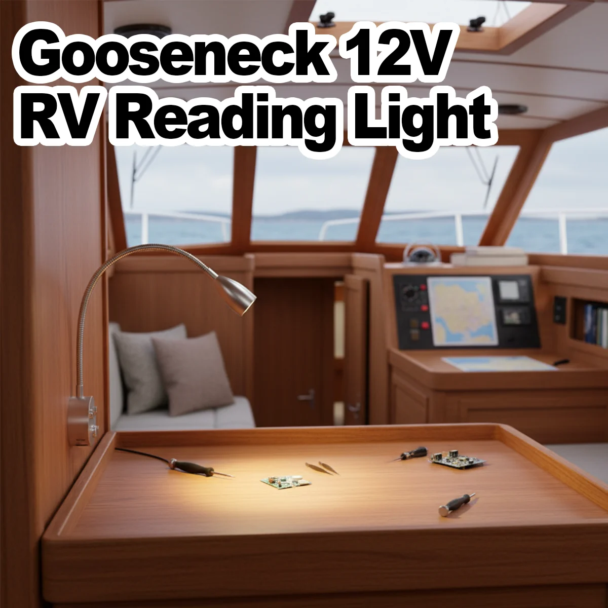 

12 В 24 В светодиодный настенный светильник для чтения прикроватная лампа с USB-портом 12 В сенсорное управление гибкие лампы Rv бра гусиная шея вращающаяся лодка