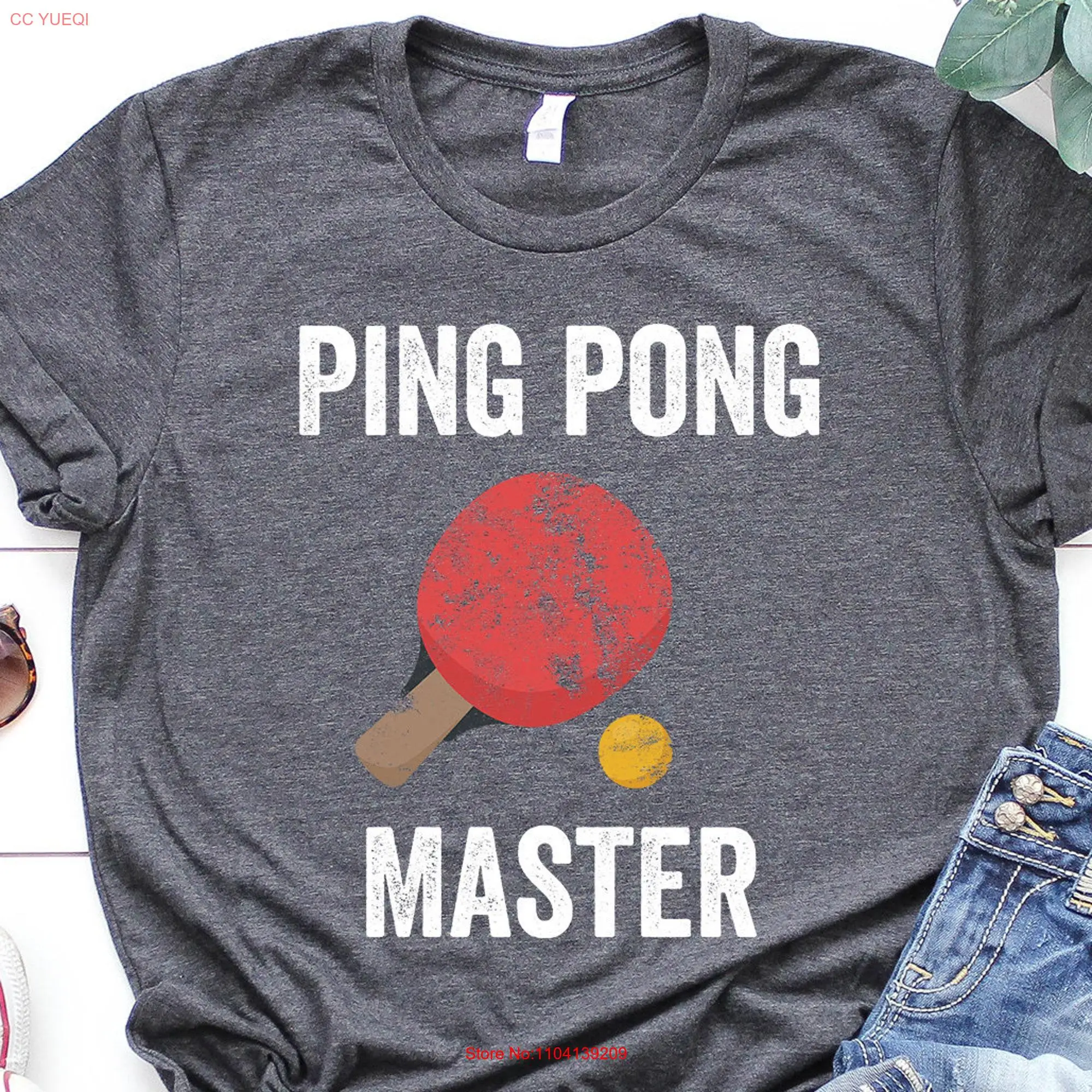 Vintage Ping Pong T Shirt long or short sleeves