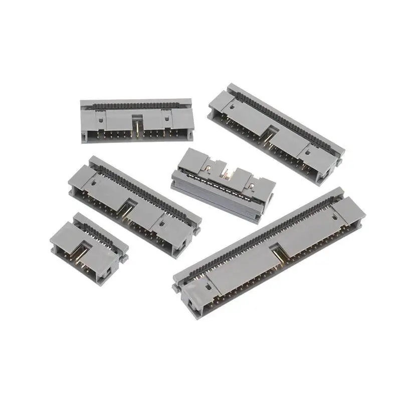 1~2 Stück Druckknopf-Typ Einfacher Bullhorn-Stecker Grauer Draht FC 2,54 mm Ohrenlos DC3-10 14 16 40 50 64P – Detail 5
