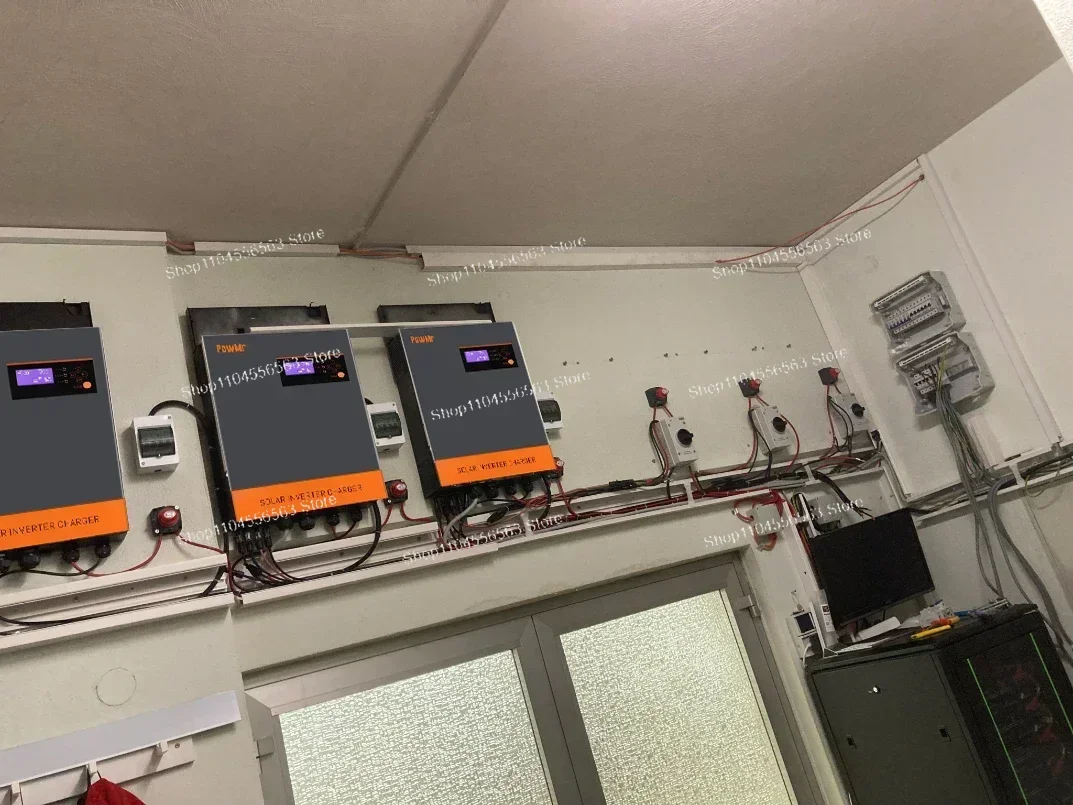 5.5KW 3 Phase Hybrid Solar Inverter with MPPT 80A 500VDC 220VAC 48V for On Off Grid System