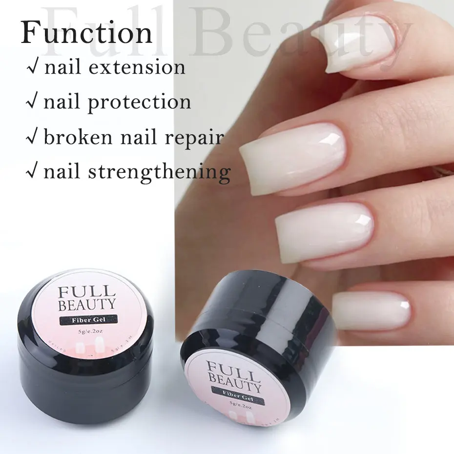 5ml Fiber Gel for Broken Nail Repaired Fiberglass Silk UV Extension Quick Builder Glue Clear Polish Varnish Manicure Tool SA1520