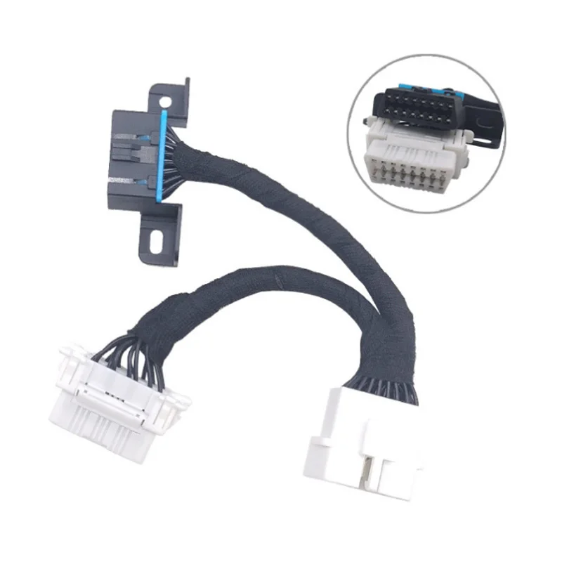 

16-контактный OBD2 OBD-сплиттер Удлинительный кабель Один штекер-два Женский Y-кабель Диагностический разъем сканера Адаптер Автомобильный считыватель кодов