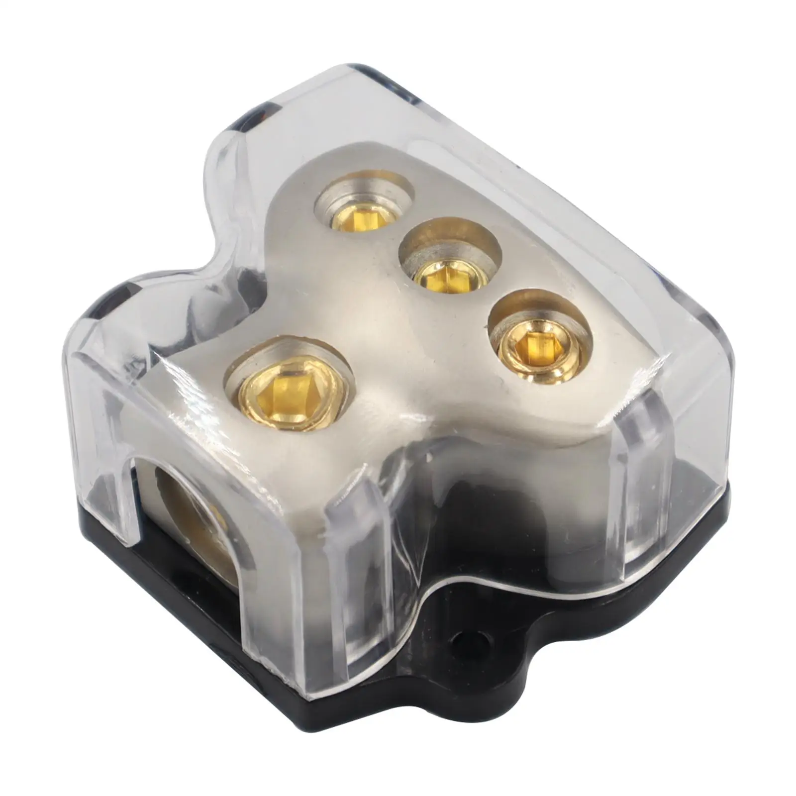 3 Way Amp Distributor Connecting Block 1x 0 Gauge in 3x 4 Gauge Out for Car Audio Amplifier Splitter Replace