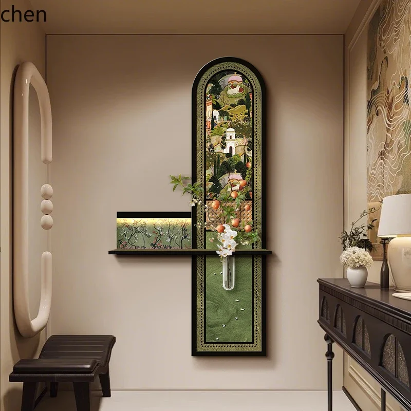 TQH-a7.7  Entrance Decorative Painting Hydroponic Green Plant 3D Sandstone Corridor Hallway Hanging Painting Entryway Decoration