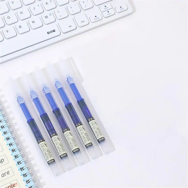 1/3/5pcs Exam Signature Ballpoint Pen 0.5mm Blue Ink High Capacity Gel Pens For Writing School Office Stationery Supplies