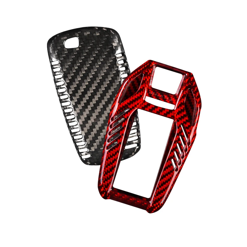 Carbon Fiber Car Key Case Cover Shell Keychain Protection Car Accessories For BMW 1 2 3 4 5 6 7 Series X1 X3 X4 X5 X6