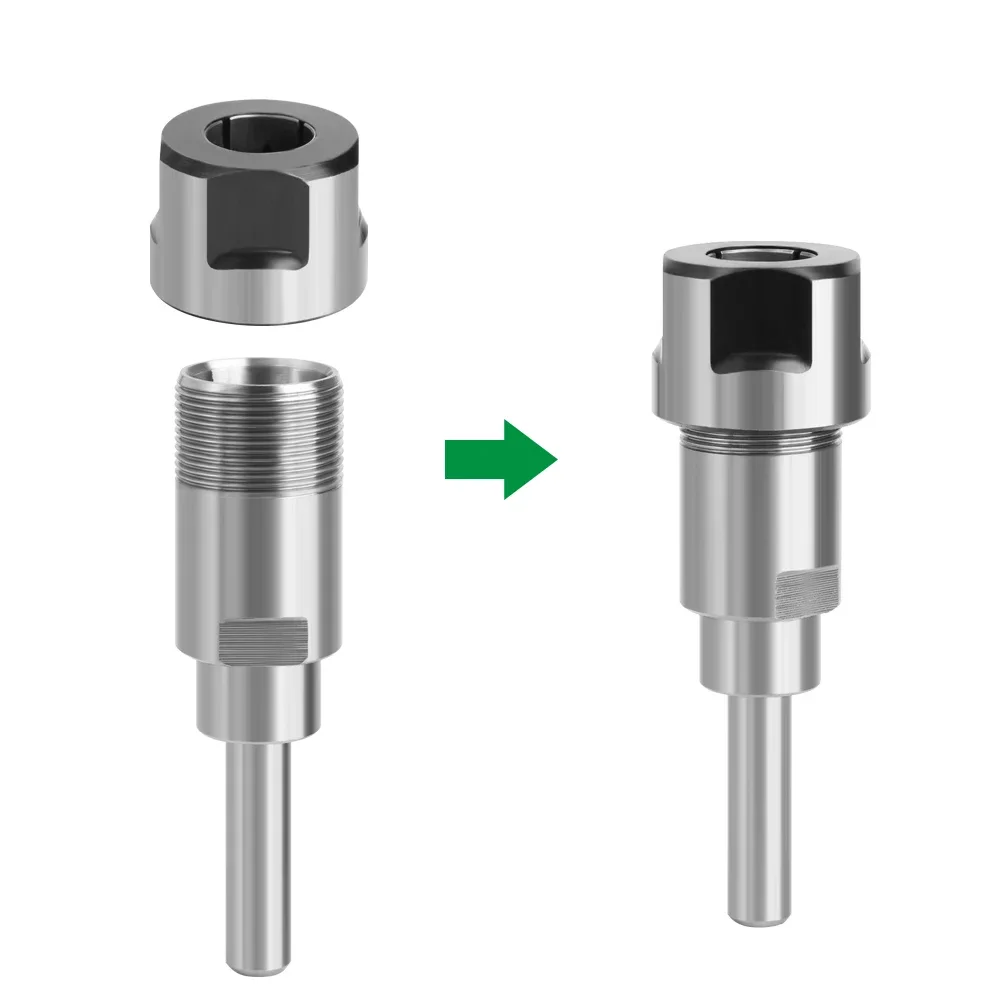 1 PC 1/4 "8mm 12mm 1/2" Schacht Router Bit Verlengstuk Collet Graveermachine Frees houtbewerking Tool MC04003