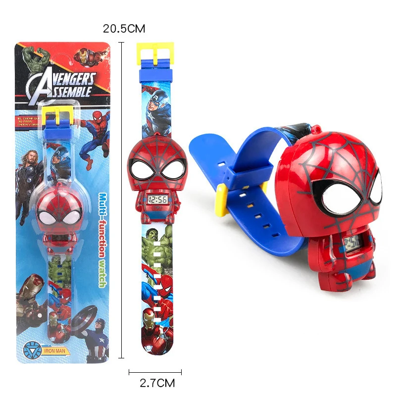 Disney Spiderman Children\'s Watches Robot Electronic Watch Student Boy Girl Digital Clock Kids Toys Baby School Birthday Gift