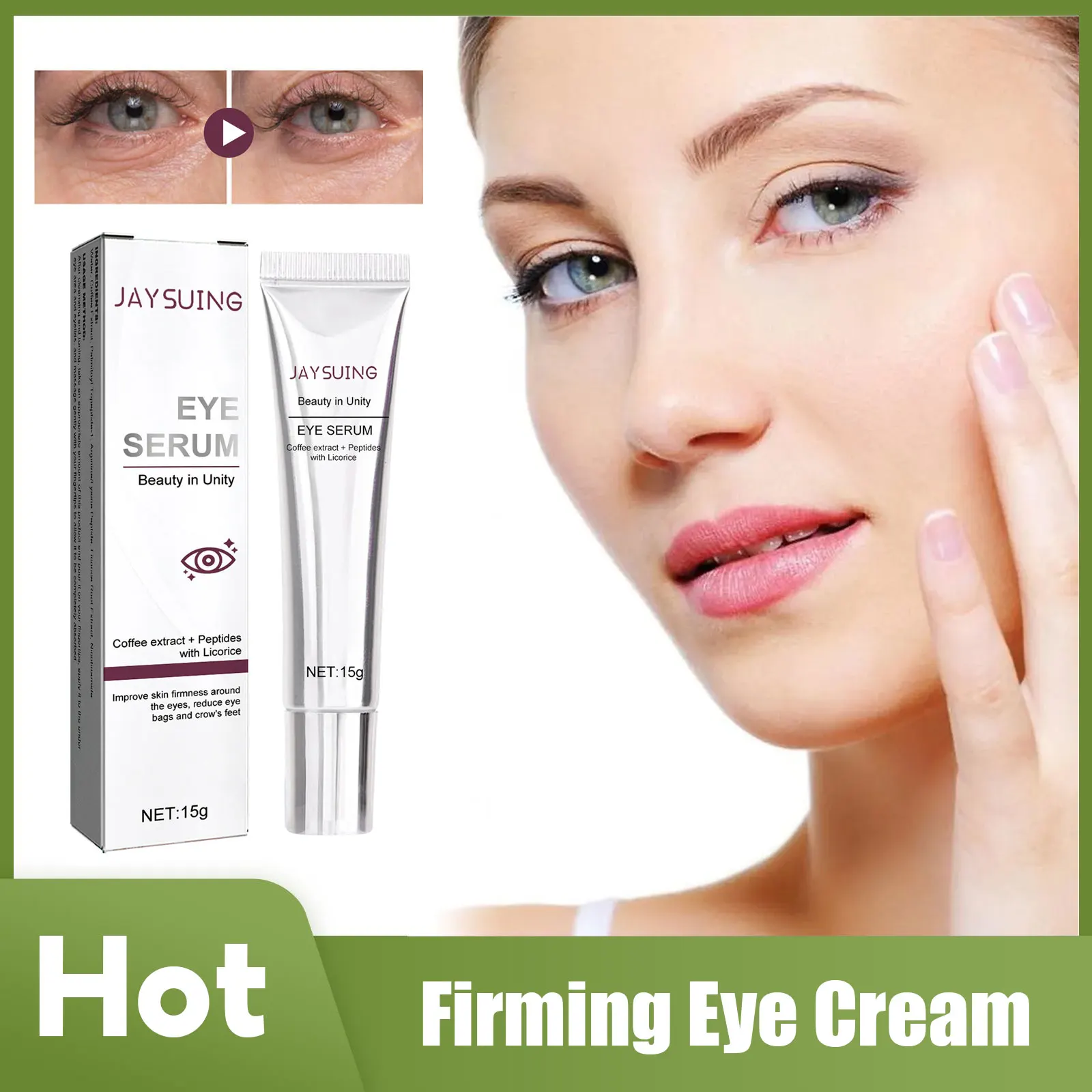 

Anti Aging Eye Cream Fade Fine Line Lightening Wrinkle Remove Dark Circles Instant Eyes Puffiness Bags Removal Eye Repair Cream