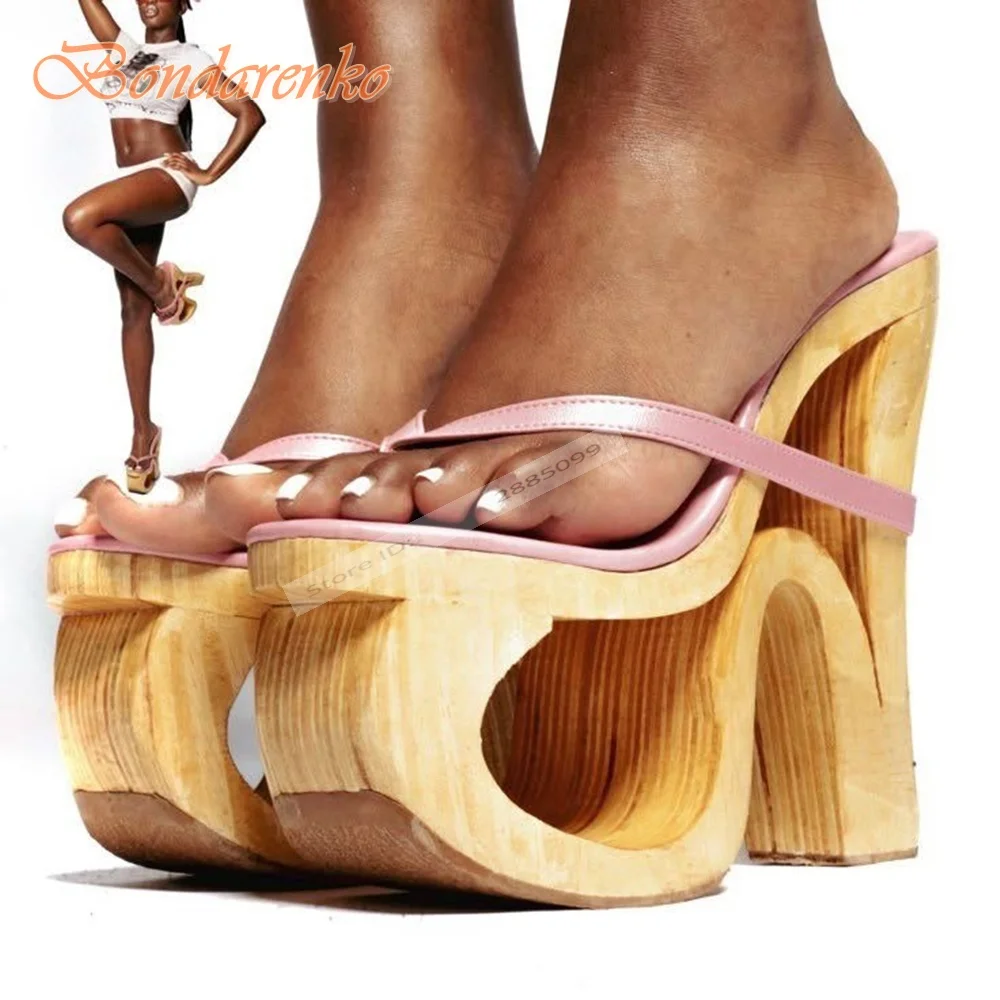 Strange Style High Heels Sandals Straps Slip On Hollow Sexy Ladies Sandals Summer Shoes Designer Party Casual Open Toe Fashion - Image 2