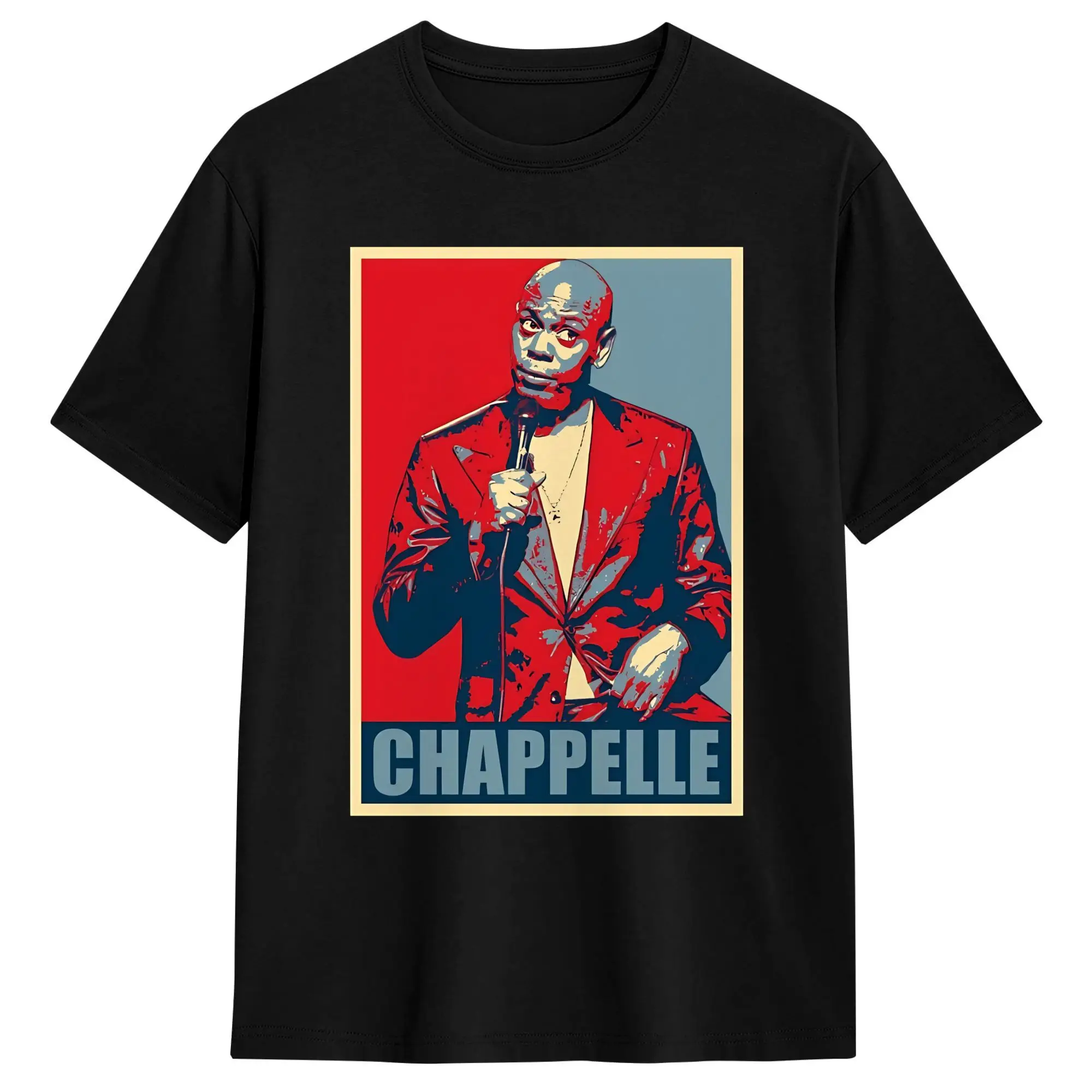Dave Chappelle Oil Painting T Shirts Men Pure Cotton Novelty T-Shirts Round Collar  Tees Short Sleeve Clothing Plus Size